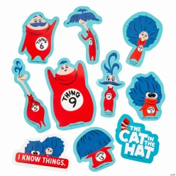Cat in the Hat Self-Adhesive Foam Shapes-300Pk